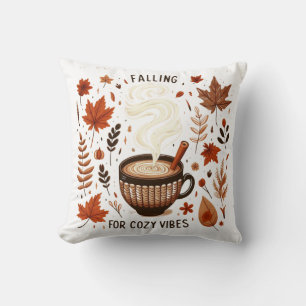 Almofada Coluna Autumn Pumpkin Spice & Fall Deixa Vibes