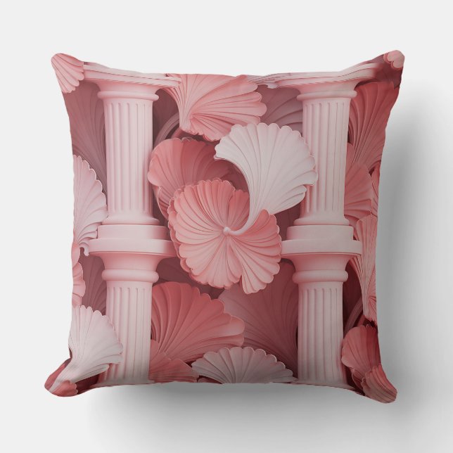 Almofada Coluna de Pétalas Sobreposta Motivo Batik 3D (Frente)
