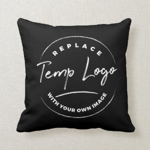 Almofada Com a marca do logotipo corporativo em preto