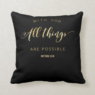 Almofada Com deus todas as coisas são 19:26 possível de