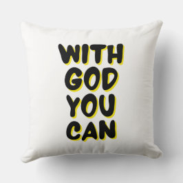 Almofada Com Deus Você Pode Basear-Se Na Fé