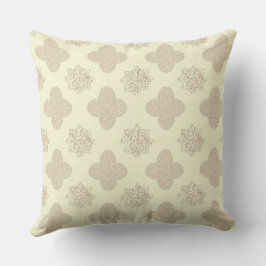 Almofada com Estampa Floral Marrom Arabesco