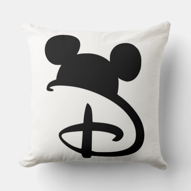 almofada com letra "D" inspirada em rato (Frente)