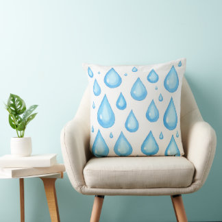 almofada com padrão de gota de chuva