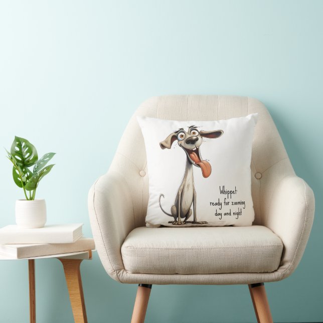 Almofada Com texto personalizado, 🐶whippet louco 🤪 (Cadeira)