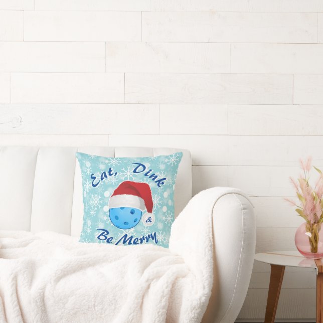 Almofada Coma, beba e seja feliz Papais noeis de Natal (Sofá)