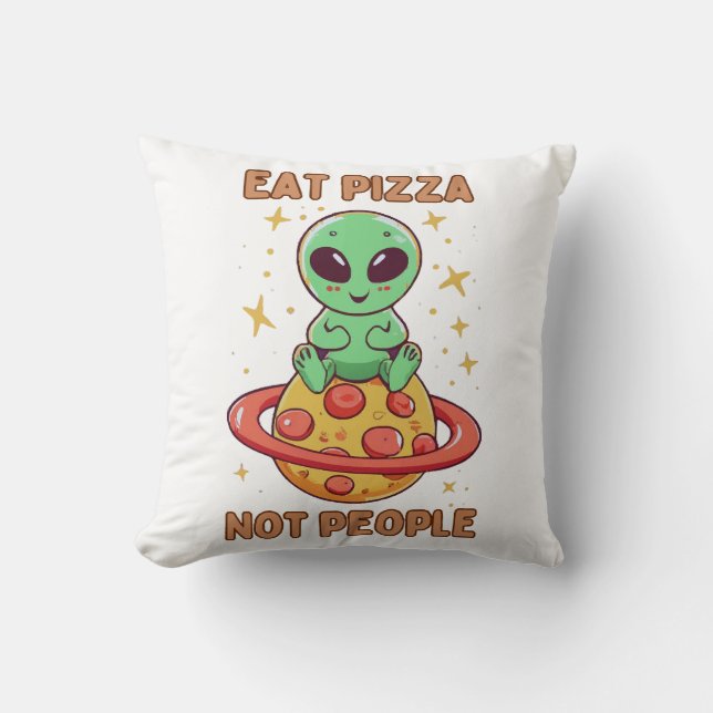 Almofada Coma pizza não pessoas (Frente)