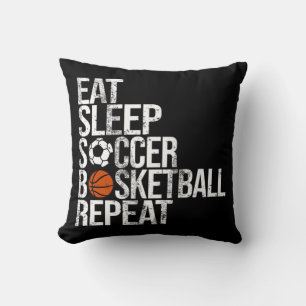 Almofada Coma Sleep Soccer Basquete Repete Bola Divertida