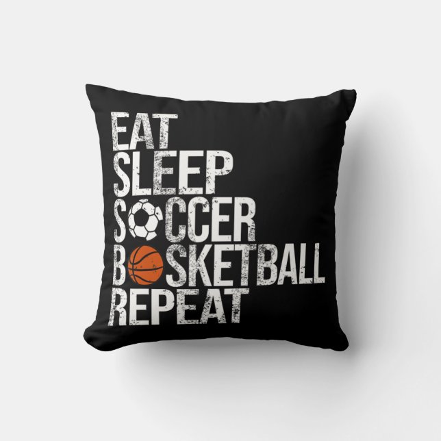 Almofada Coma Sleep Soccer Basquete Repete Bola Divertida (Frente)