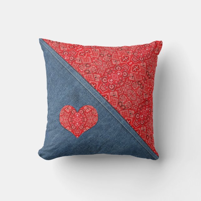 Almofada Combinação de Bandana e Jeans (Frente)