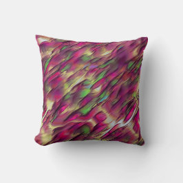 Almofada Combinação de manchas verdes e burgosas opacas e c