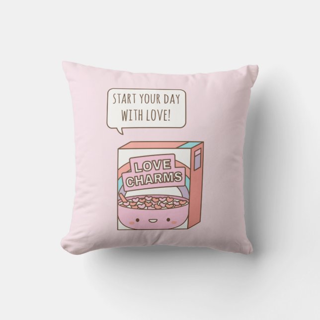 Almofada Comece Seu Dia com Love Breakfast Cereal (Frente)