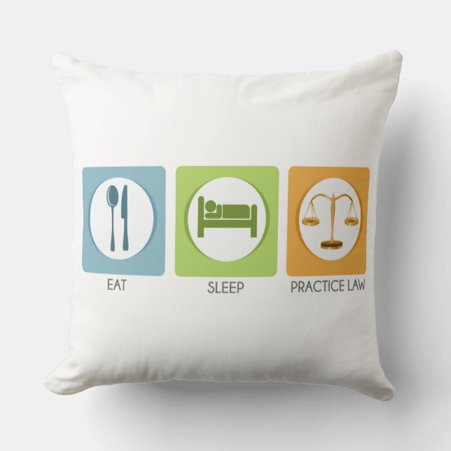 Almofada Comer dormir, praticar direito (Frente)