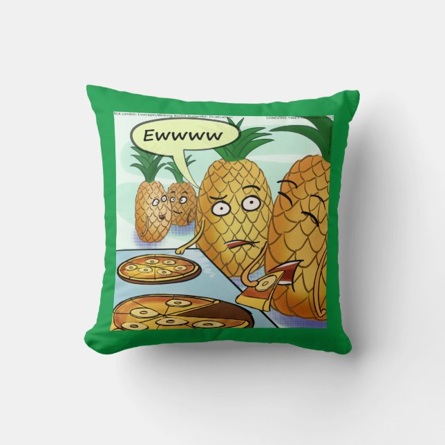 Almofada Cômico desenho da Pineapple Pizza LTCartoons  (Frente)