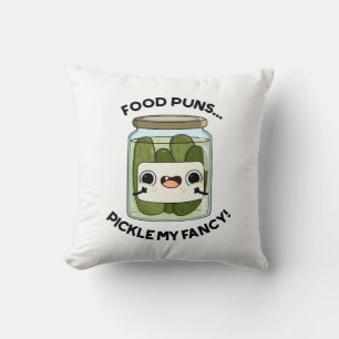 Almofada Comida Puns Pickle Meu Rico Comida Engraçado Pun