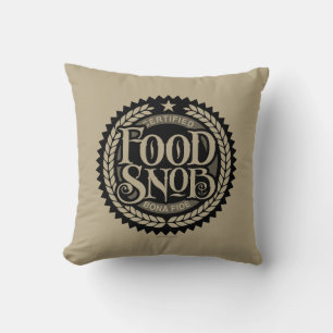 Almofada Comida Snob - amante engraçado da comida