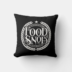 Almofada Comida Snob - amante engraçado da comida