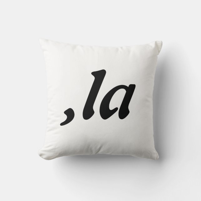 Almofada Comma La Kamala Harris - design de texto personali (Frente)