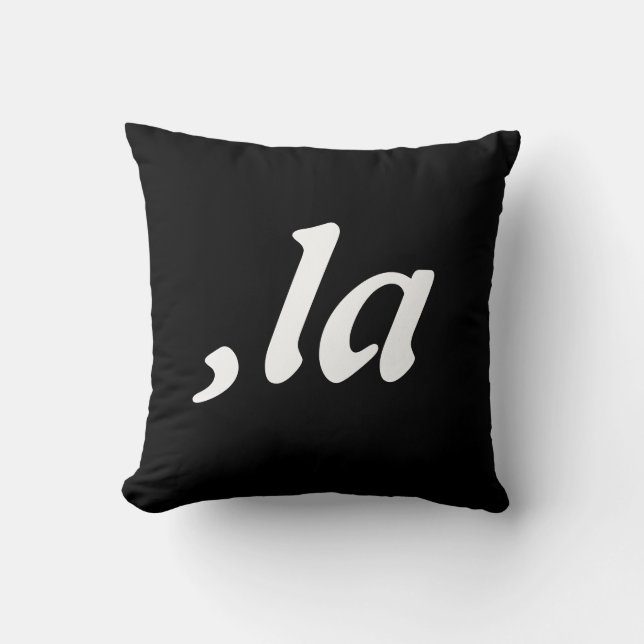 Almofada Comma La Kamala Harris - design de texto personali (Frente)