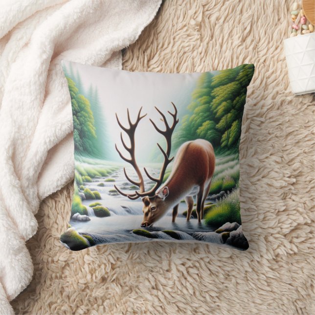 Almofada "Como o veado panteth" Christian (Cobertor)