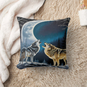 Almofada Como Os Lobos Estão À Lua.