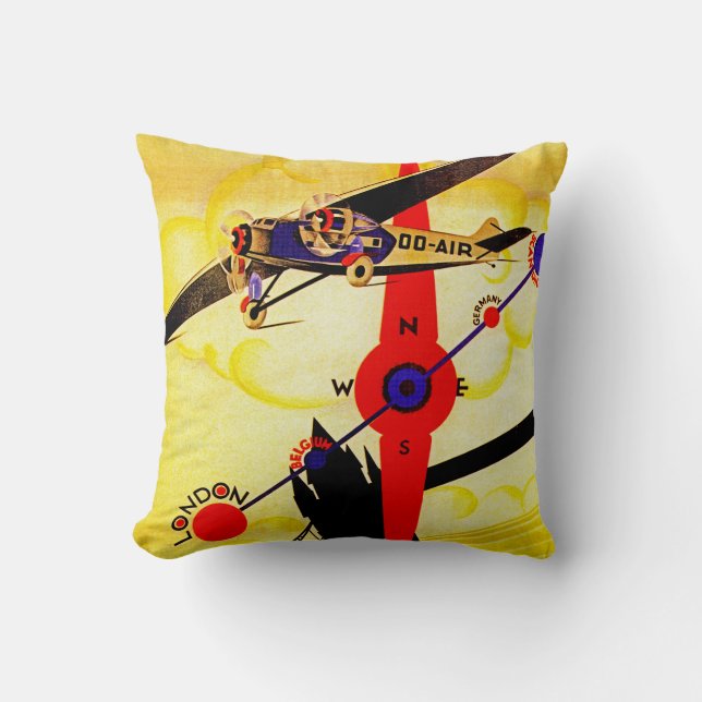 Almofada Compasso do art deco de Sabena (Frente)