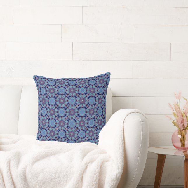 Almofada Complex Symmetrical Geometric Print Cushion in Ind (Sofá)
