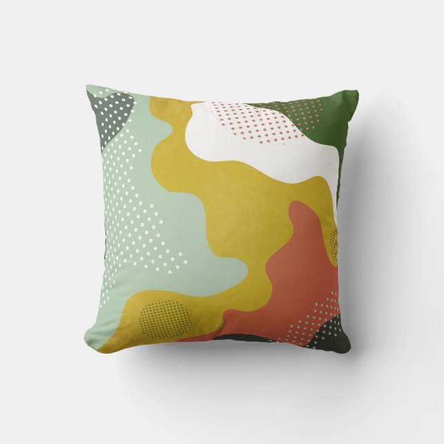 Almofada Composição geométrica abstrato moderna com decoraç (Frente)