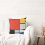 Almofada Composição Mondrial Amarelo Vermelho Azul Preto<br><div class="desc">Composição de Piet Mondrian com a famosa pintura vermelha,  amarela,  azul e preta (1921).</div>