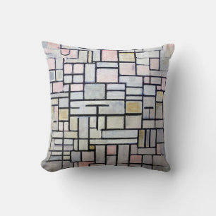 Almofada Composição Rosa e Cinzas, Mondrian