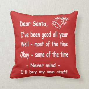 Almofada comprar da letra do papai noel do Natal engraçado