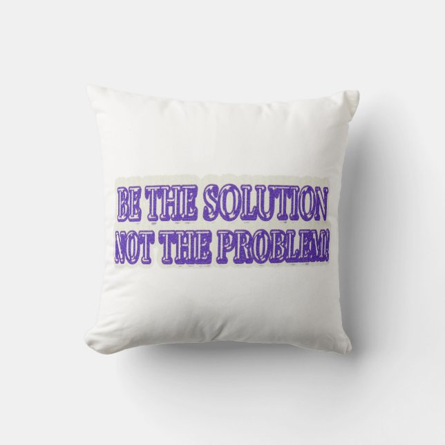 Almofada Comprar Design "BE A SOLUÇÃO", Trabalho de arte, b (Frente)