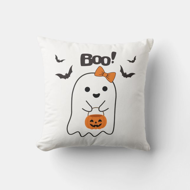 Almofada Compras de Halloween Boo (Frente)