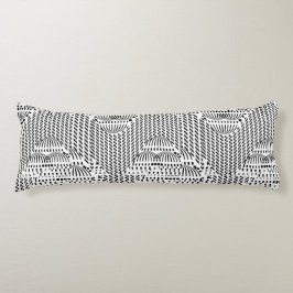 ALMOFADA COMPRIDA ACENTO DOMOS PRETOS E BRANCOS