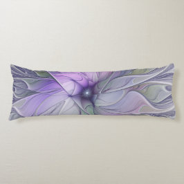 Almofada Comprida Beleza Impressionante Flor de Arte Fractal Abstrat