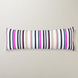 Almofada Comprida Blue Pink and Sand Stripes