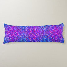 Boho Purple Blue Reversible Body Pillow
