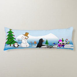 Almofada Comprida Cartoon de inverno de Natal - Corpo lateral 2
