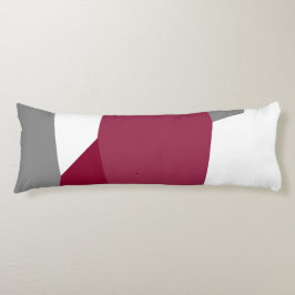 Almofada Comprida Cinza Rosa Fuchsia e Branco