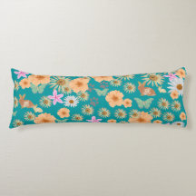 Coelhos florais com padrão azul adorável