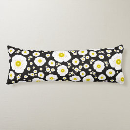 Almofada Comprida Corpo de Poppies Brancos