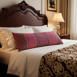 Almofada Comprida Exotic Faux Snake Leather & Linear Stripe Salmon