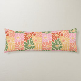 Almofada Comprida Floral Retro Groovy
