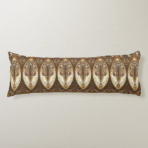Golden Ornate Body Pillow