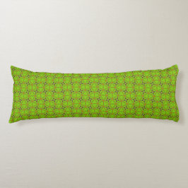 Almofada Comprida Green Geometric Floral Pattern Body Pillow