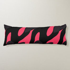 Almofada Comprida Hot pink, gray and black Camo abstract