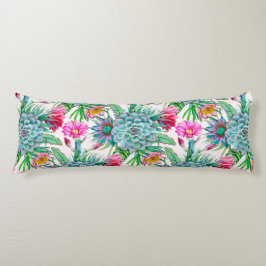 Almofada Comprida Jardim tropical suculento