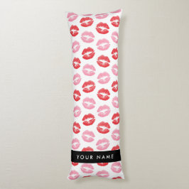 Almofada Comprida Lábios Vermelhos, Lábios Rosa, Beijo, Seu Nome, Pe