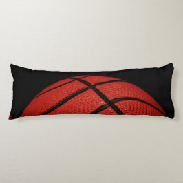 Almofada Comprida Laranja e preto no basquete