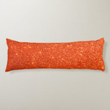 Laranja Faux Glitter Body Pillow